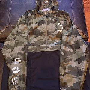 Champion Brand New Quarter Zip Camo/Black Jacket